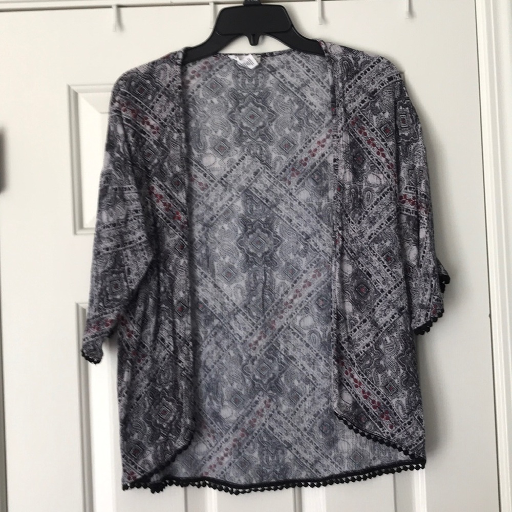 Black and Gray Kimono